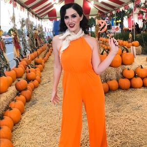 Orange vintage style jumpsuit